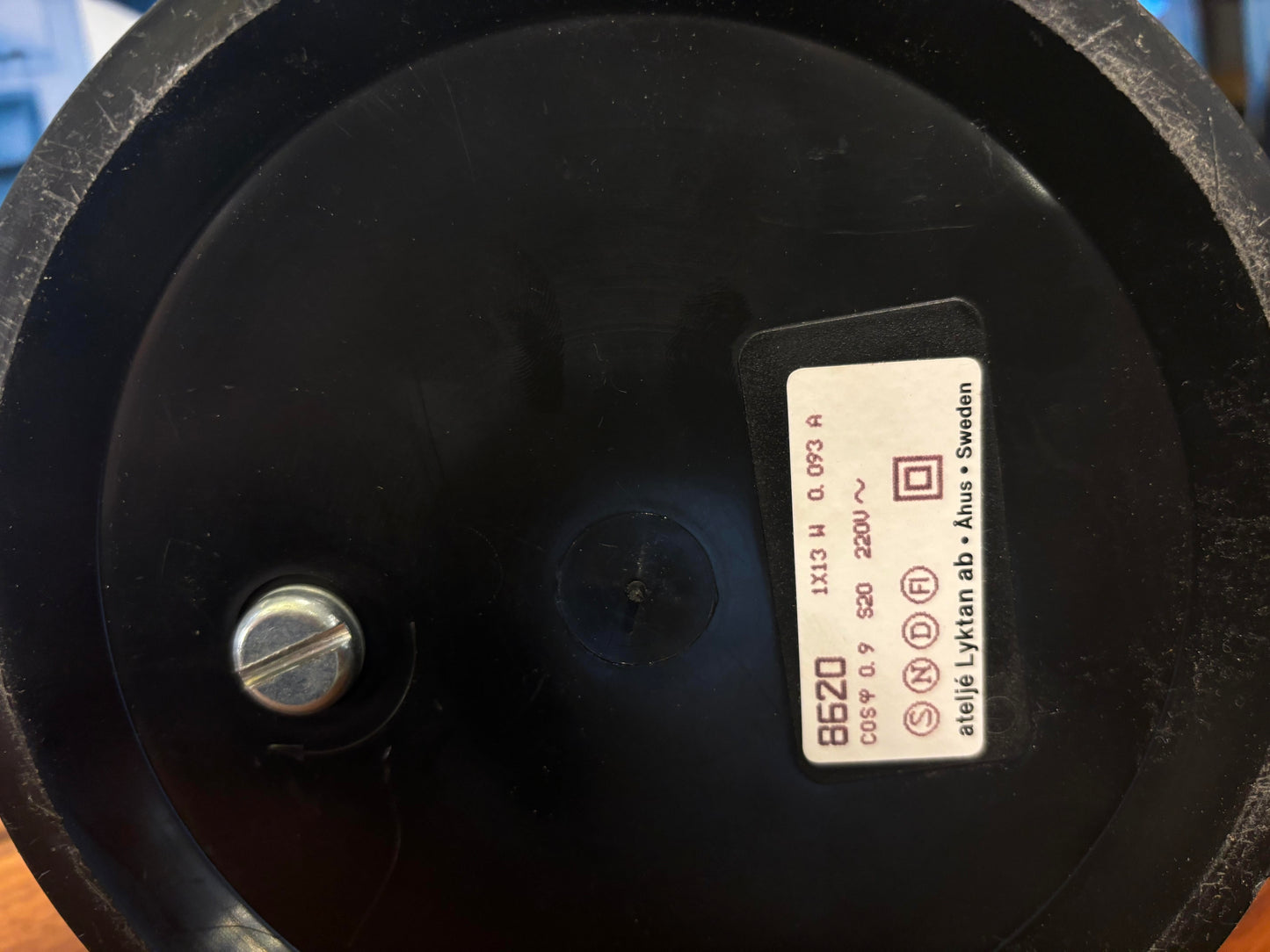 Lámpara de mesa sueca de Andehrs Person para Ateljé Lyktan, años 70