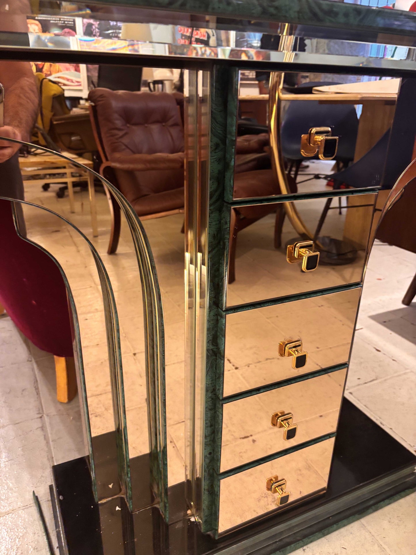 Consola de espejo estilo art decó