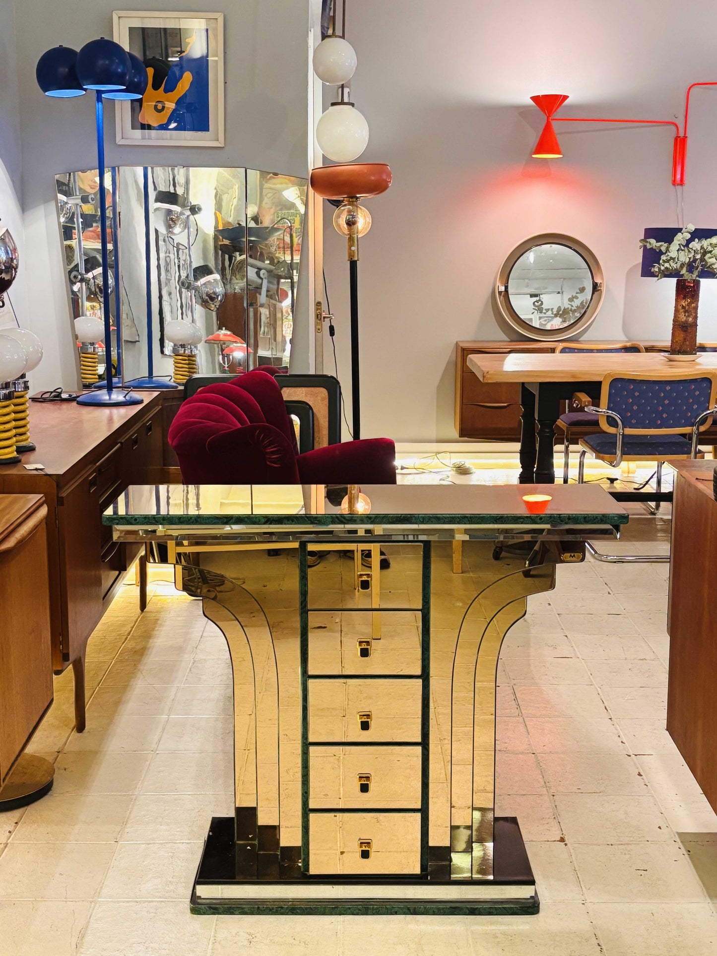 Consola de espejo estilo art decó